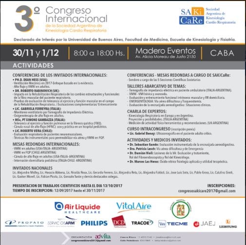 SAKICARE - 3ER Congreso Internacional - CABA - 30/11 al 01/12